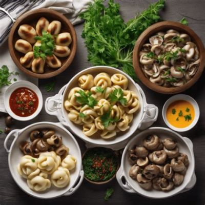  MUSHROOM-STUFFED PELMENI: SAVORY FILLING BURSTS FORTH IN A CREAMY SEA OF DELIGHT!